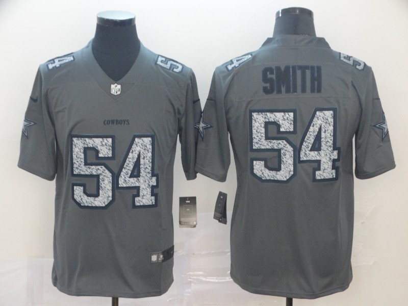 Men's Dallas Cowboys Jaylon Smith #54 Gray Jersey